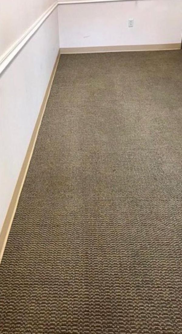 Office carpet after deep cleaning